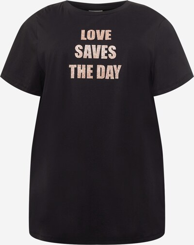 KAFFE CURVE T-shirt 'Loveday' en saumon / noir, Vue avec produit