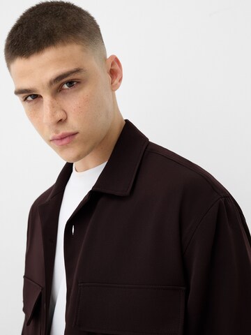 Bershka Comfort fit Srajca | rdeča barva