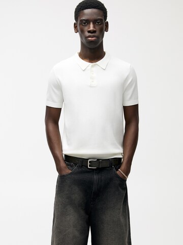 Pull-over Pull&Bear en blanc : devant