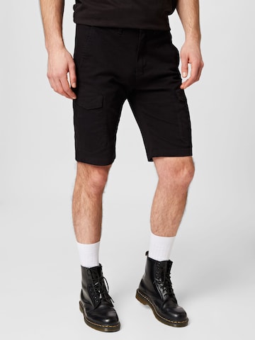 Regular Pantalon cargo 'Ryan' Kronstadt en noir : devant