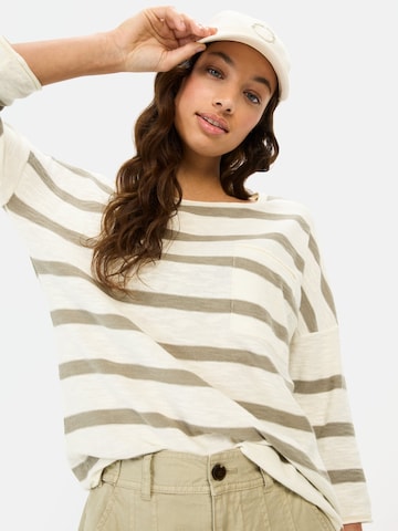 CAMEL ACTIVE Rundhals Pullover aus Baumwolle in Grün