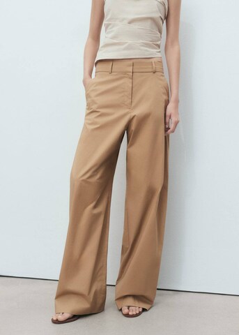 MANGO Wide Leg Hose 'Malta' in Braun: Vorderseite