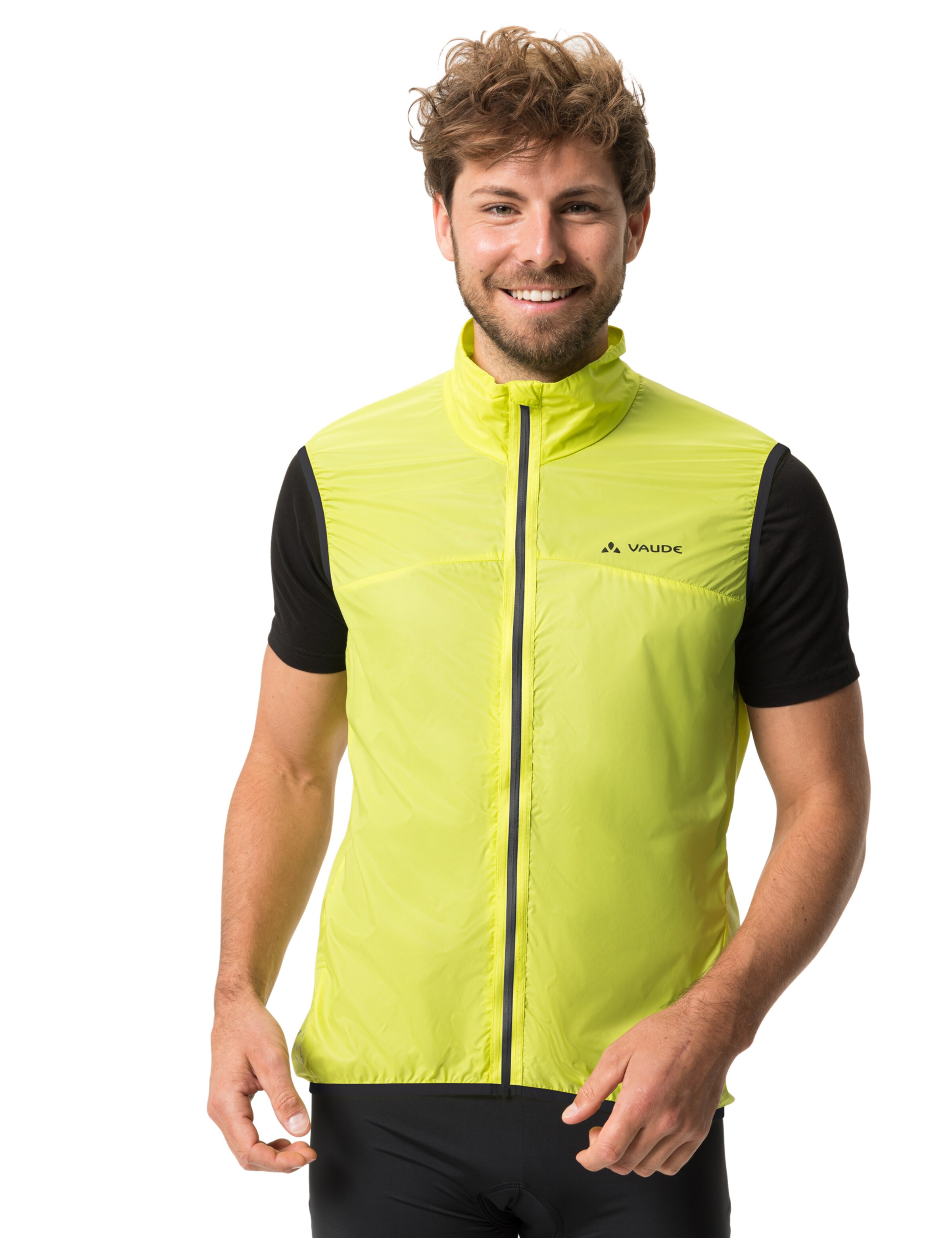 VAUDE Sportbodywarmer 'Matera Air' in Geel: voorkant