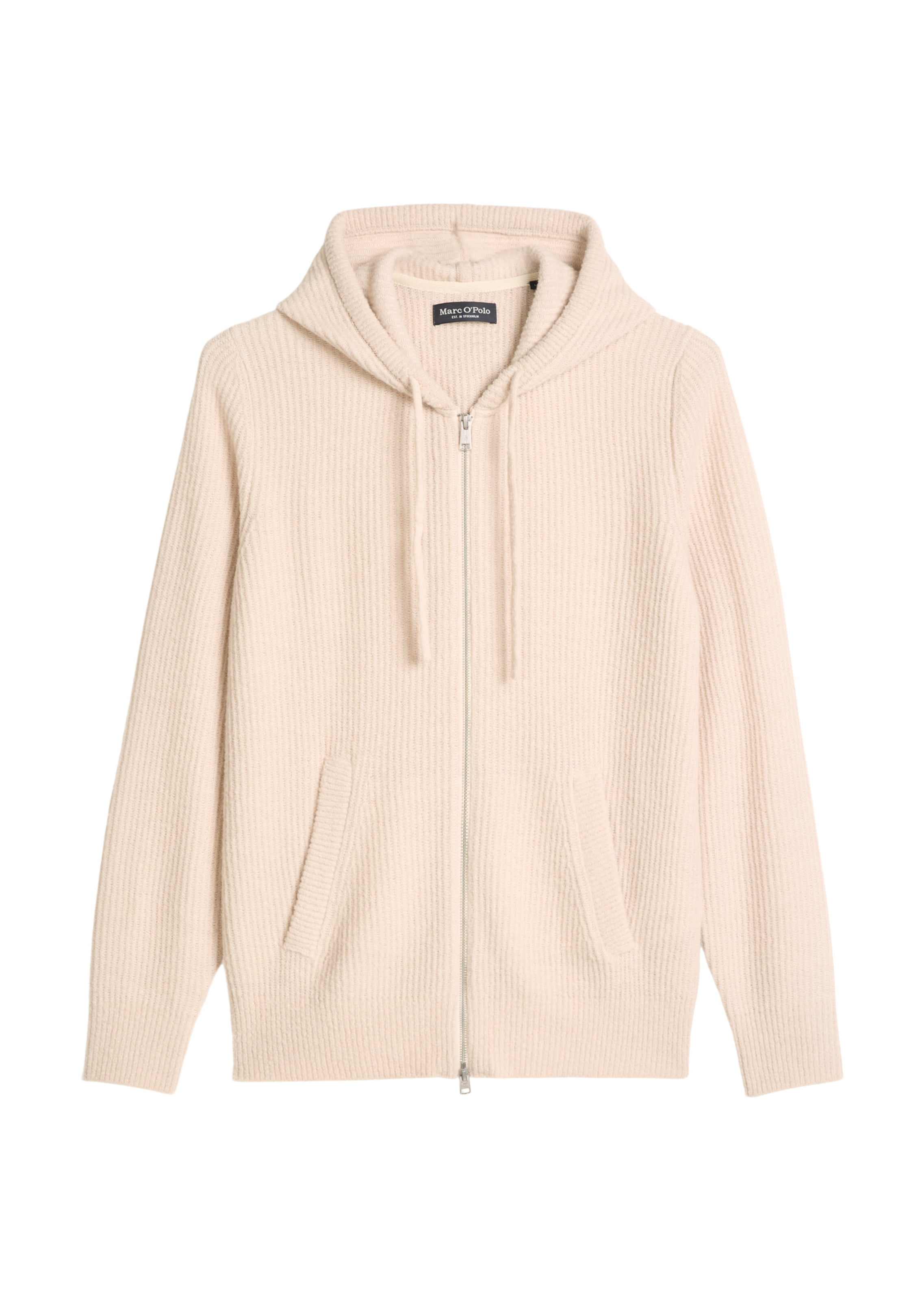 Marc O'Polo Gebreid vest in Beige: voorkant