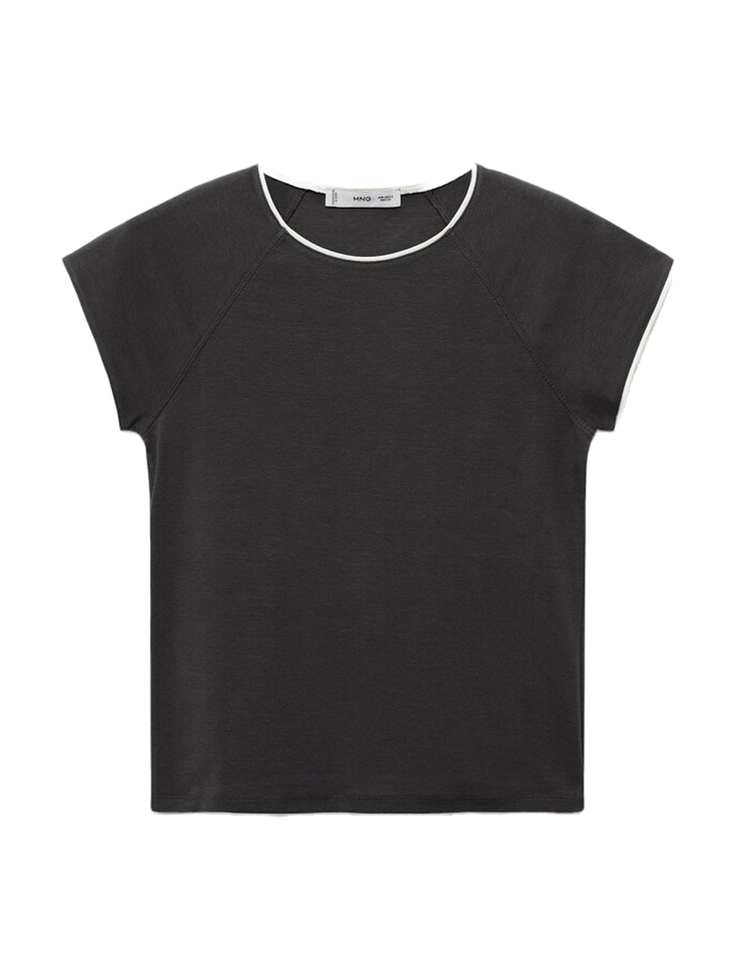 MANGO Koszulka 'CONTI' w kolorze szary: przód