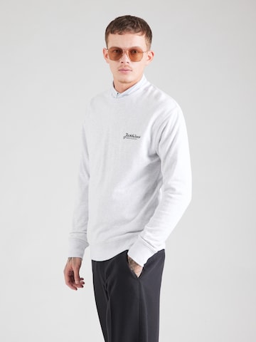 JACK & JONES Sweatshirt 'JJBeau' in Wit: voorkant