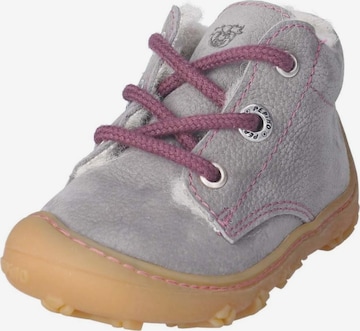 Pepino First-Step Shoes in Grey: front