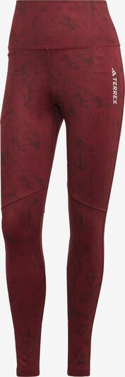 Sportinės kelnės 'Multi' iš ADIDAS TERREX, spalva – burgundiško vyno spalva / tamsiai raudona / balta, Prekių apžvalga