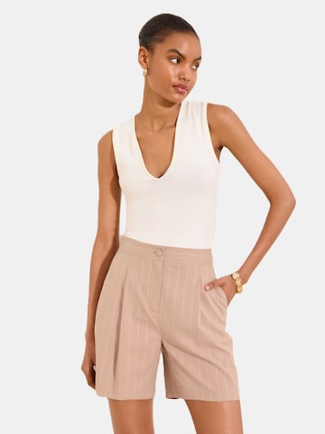 Lipsy - regular Pantalón plisado en rosa: frente