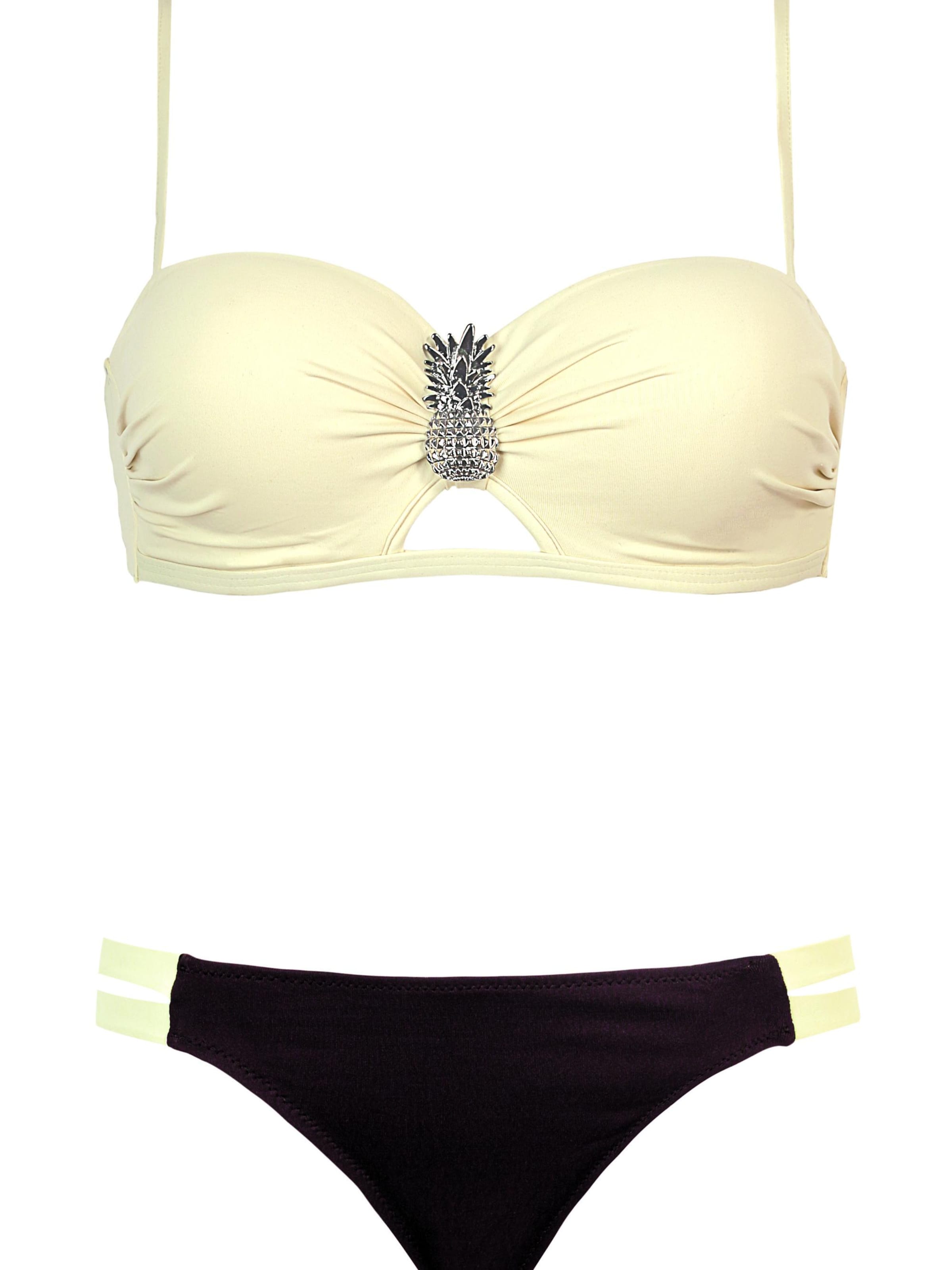 Lady Etna Push-up Badpak 'N7-78/P 094' in Beige: voorkant
