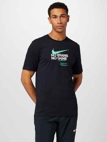 NIKE Funkční tričko – černá: přední strana