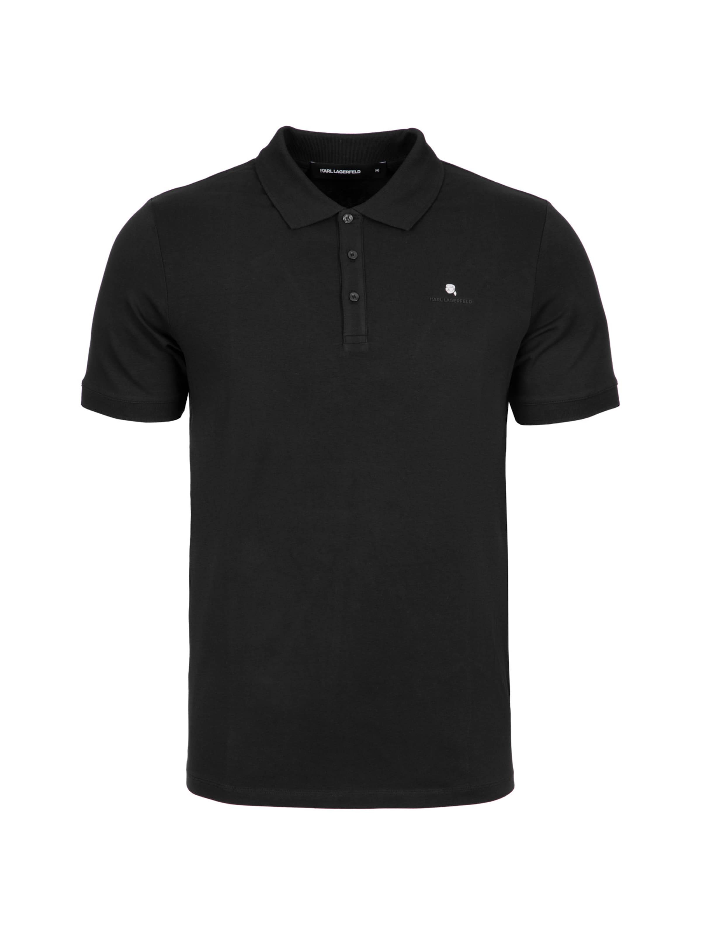 Karl Lagerfeld Poloshirt in Schwarz: Vorderseite