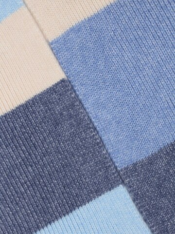 SAMAYA Kuschelig weicher, warmer Strickschal 'Odon', passend zu Strickmütze Odon in Blau