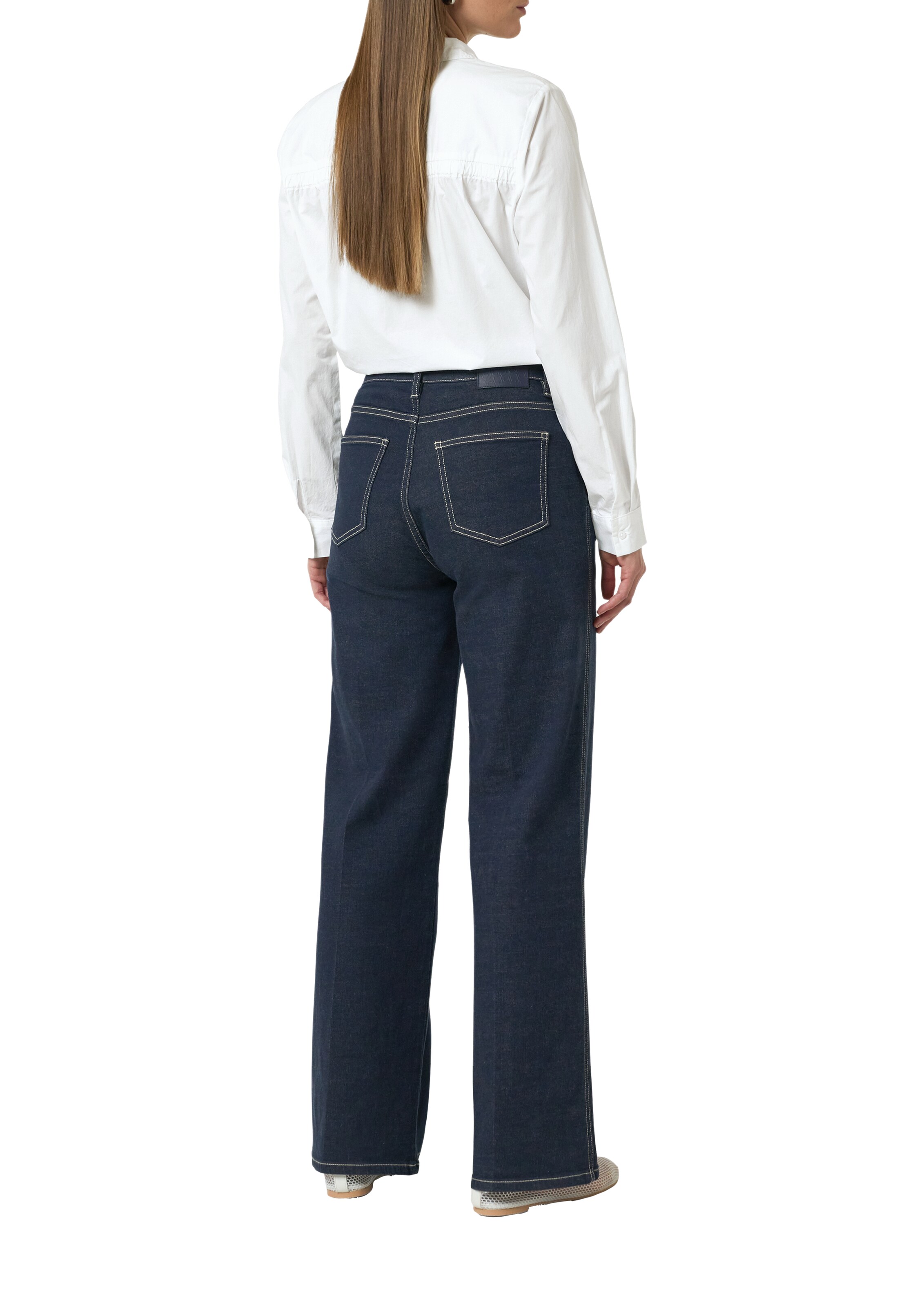 comma casual identity Blouse in Wit: terug