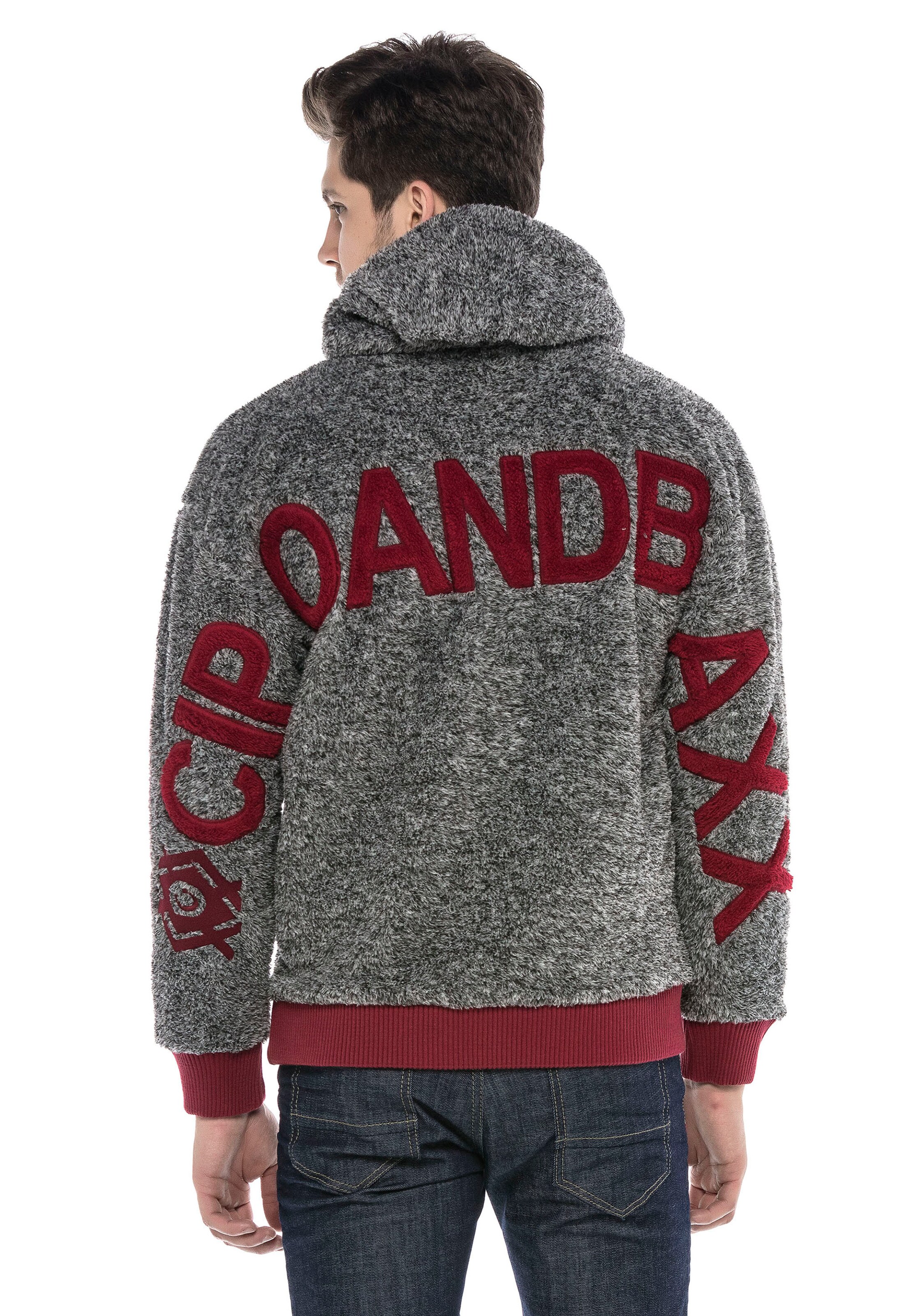 Männer Sweat CIPO & BAXX Kapuzenpullover in Grau - LT47101 Männer Sweat CIPO & BAXX Kapuzenpullover in Grau - LT47101