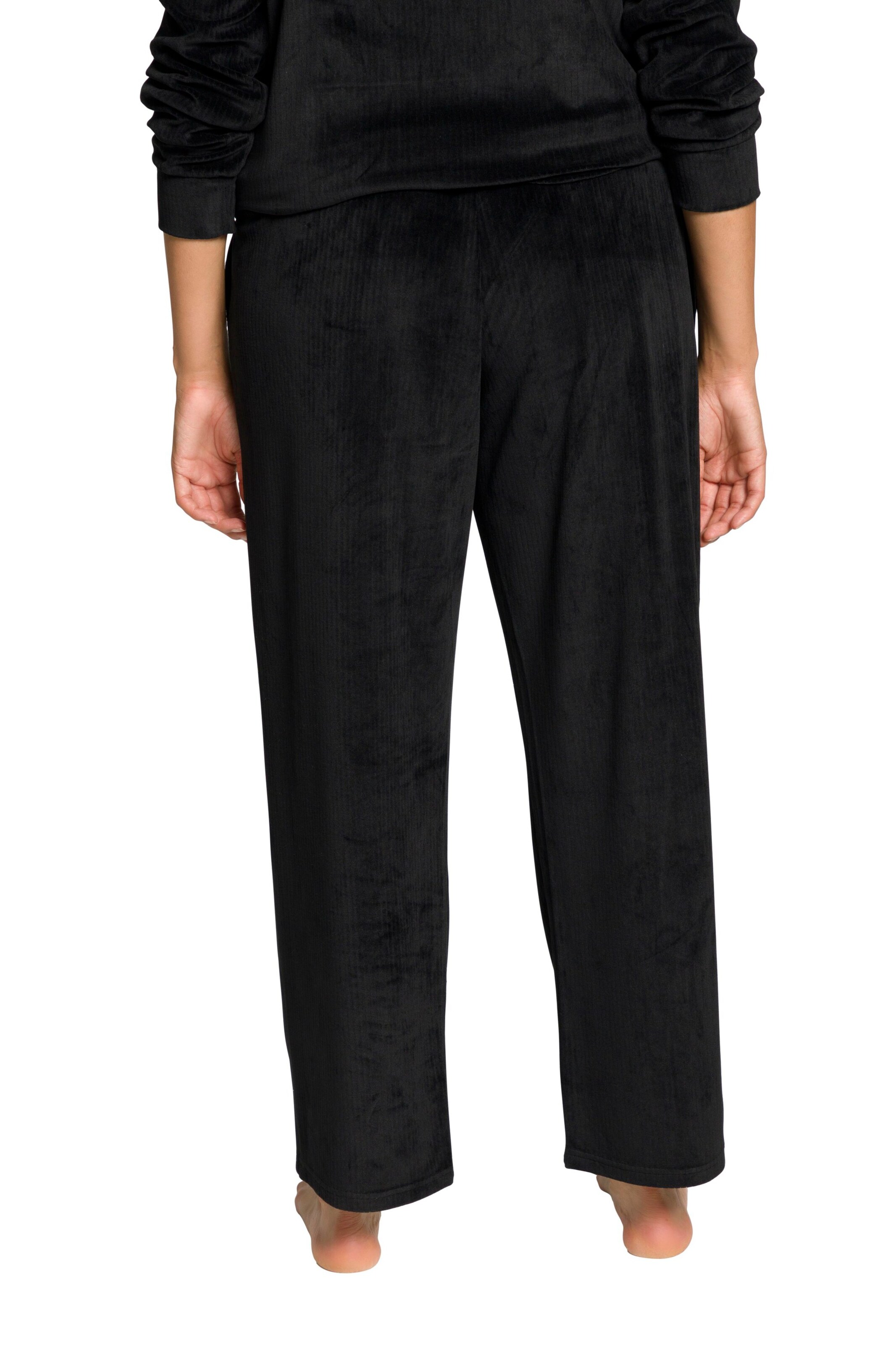 Ulla Popken Wide Leg Hose in Schwarz