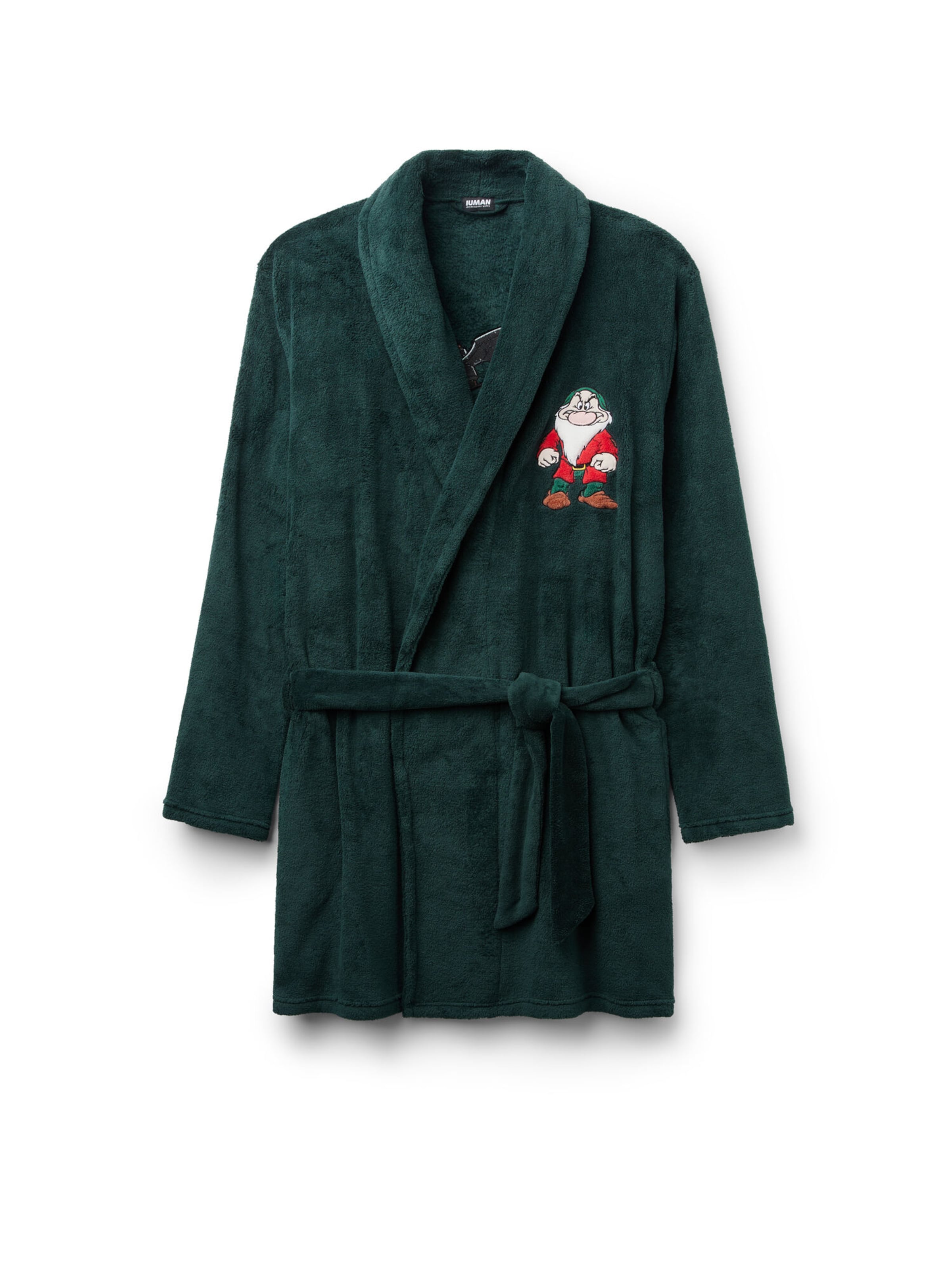 IUMAN Intimissimi Uomo Short Bathrobe in Green: front