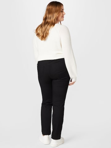 Coupe slim Pantalon 'Betty' SAMOON en noir