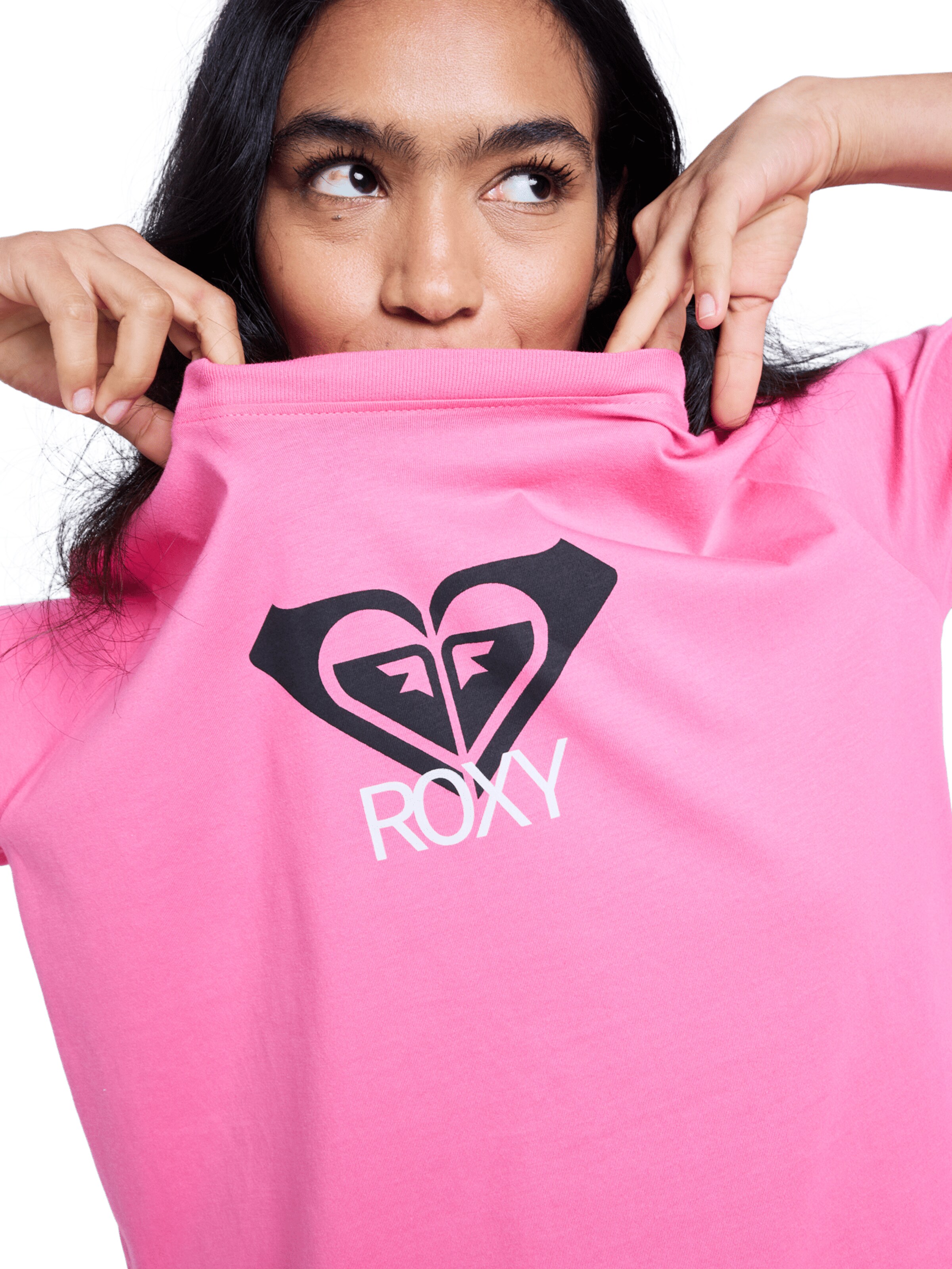 ROXY Performance Shirt 'Ocean Road Art' in Pink