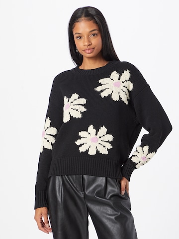 Pull-over 'Dahlias' Essentiel Antwerp en noir : devant