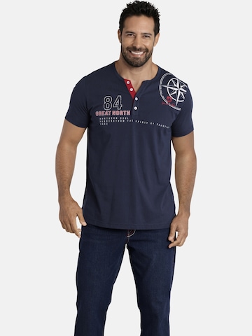 T-Shirt ' Lindrad ' Jan Vanderstorm en bleu : devant