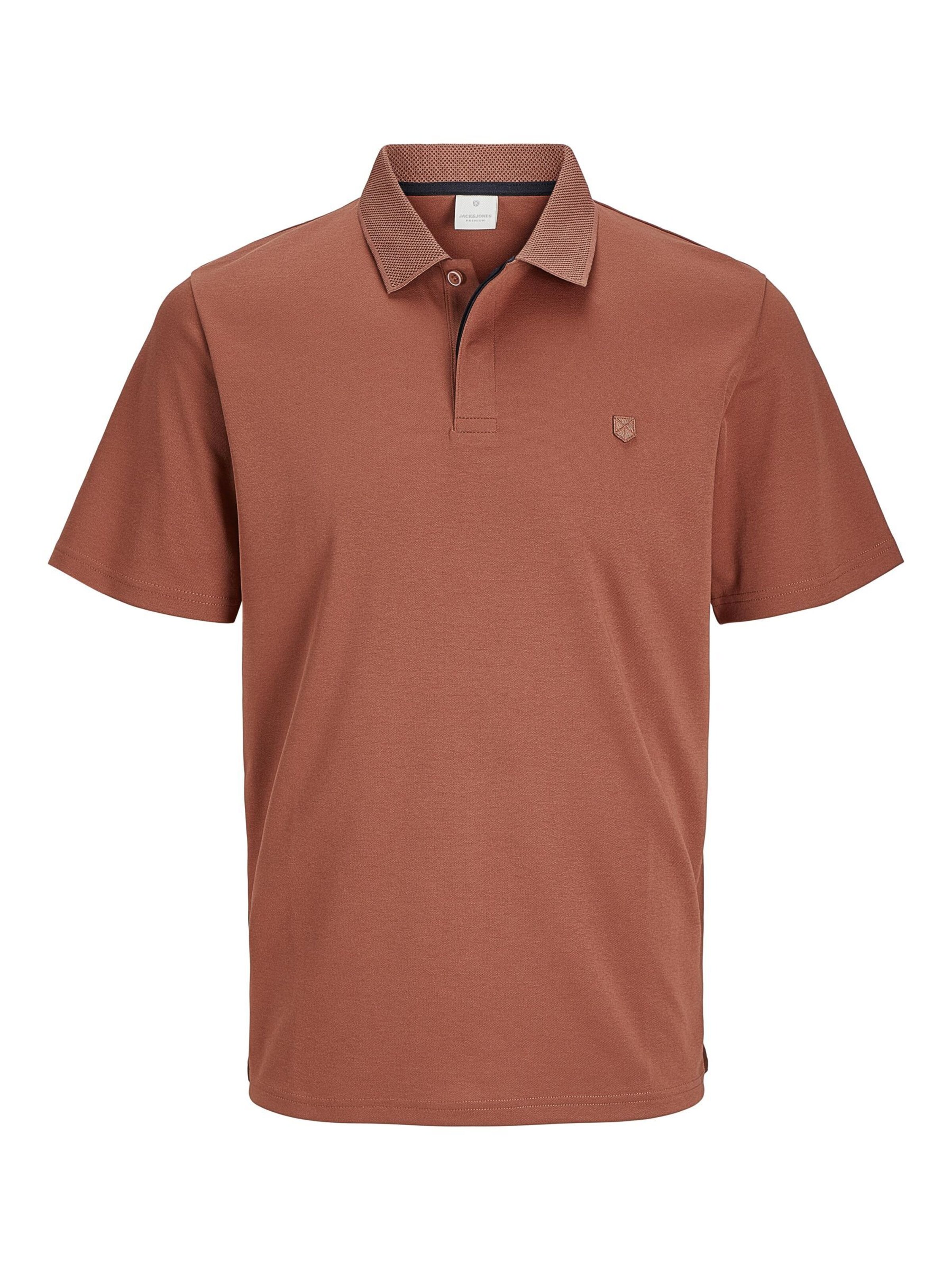 Jack & Jones Premium Shirt 'JJRODNEY' in Brown: front