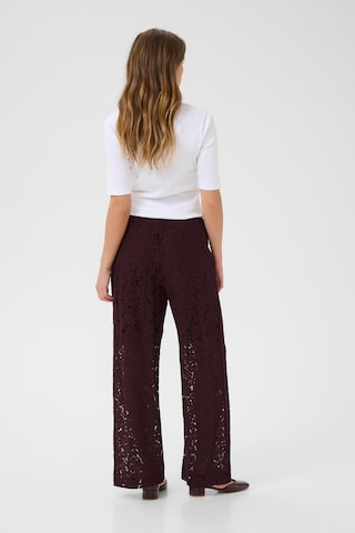 Kaffe Wide leg Broek 'Nomi' in Bruin