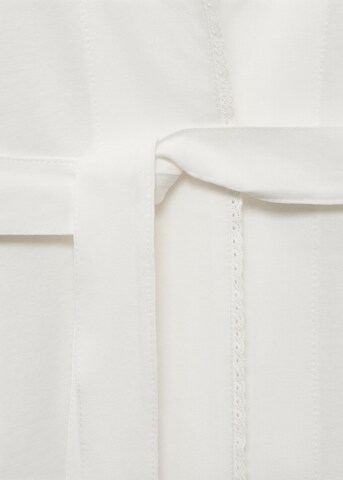 MANGO Dressing Gown 'Bordado' in White