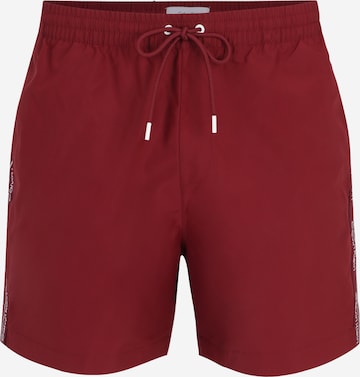 Calvin Klein Swimwear Kratke kopalne hlače | rdeča barva: sprednja stran