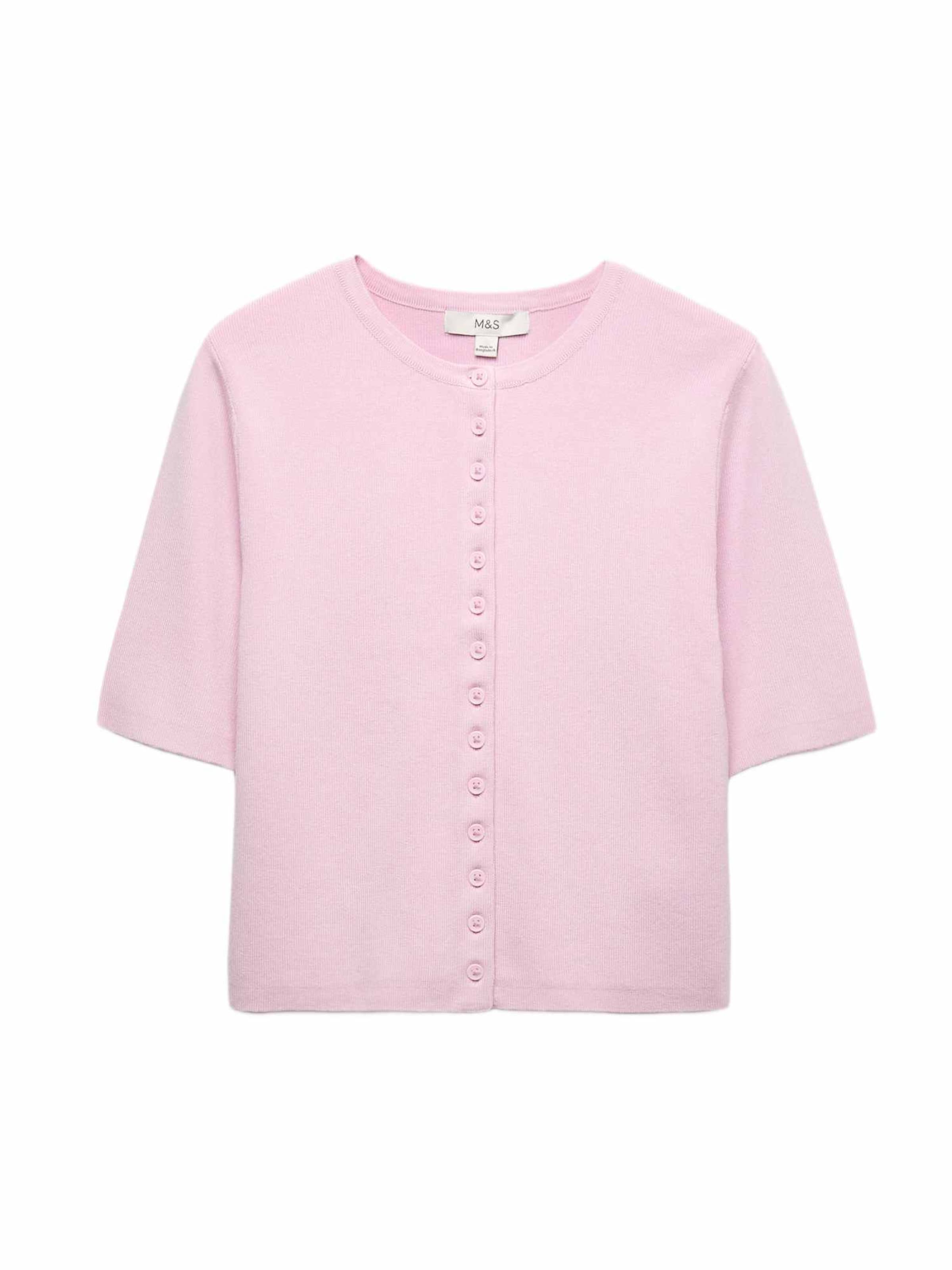 Cardigan Marks & Spencer en rose : devant