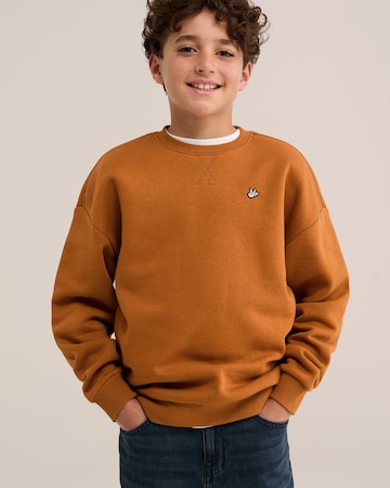 WE Fashion Sweatshirt in Yellow: front
