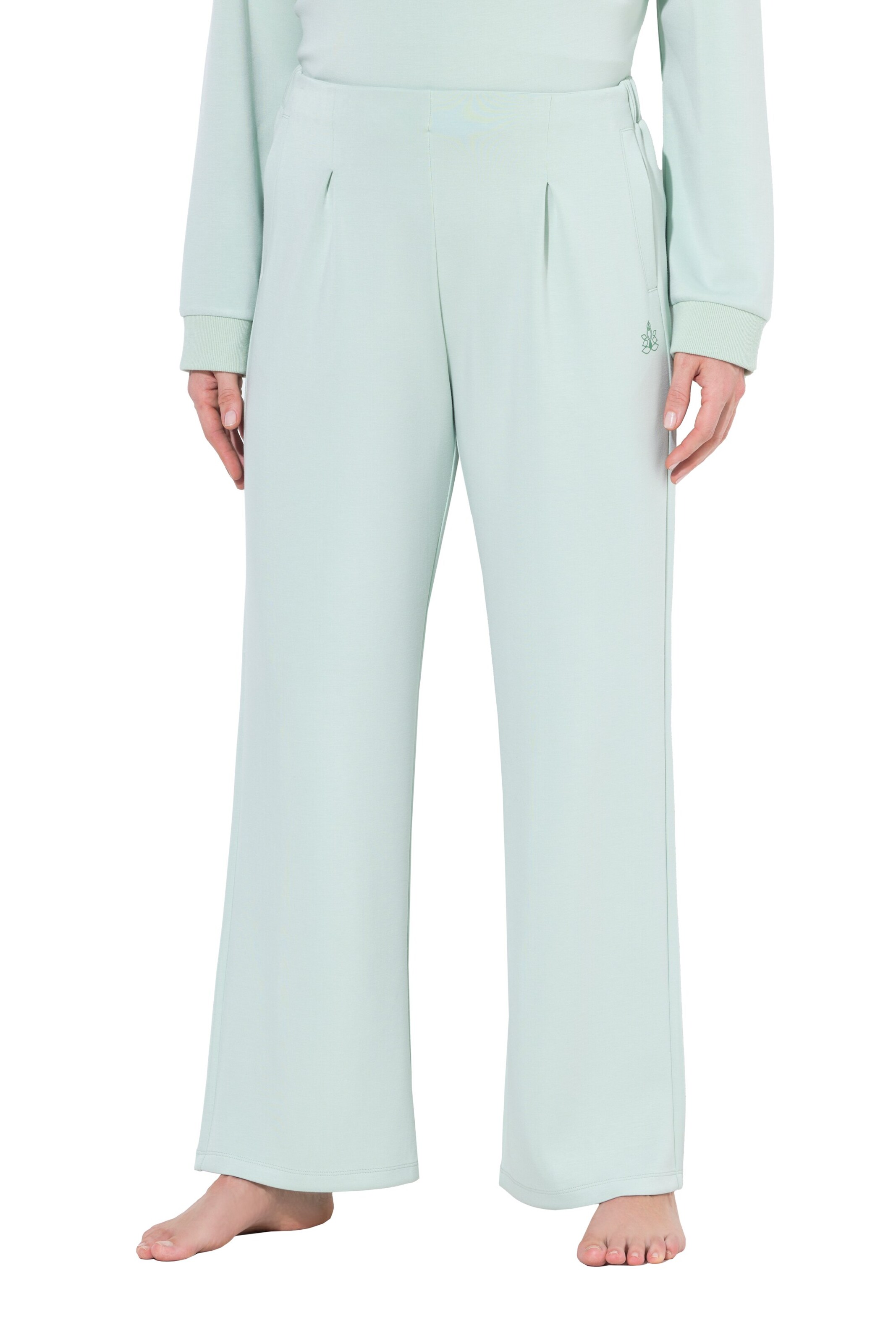 Ulla Popken Regular Trousers in Green: front