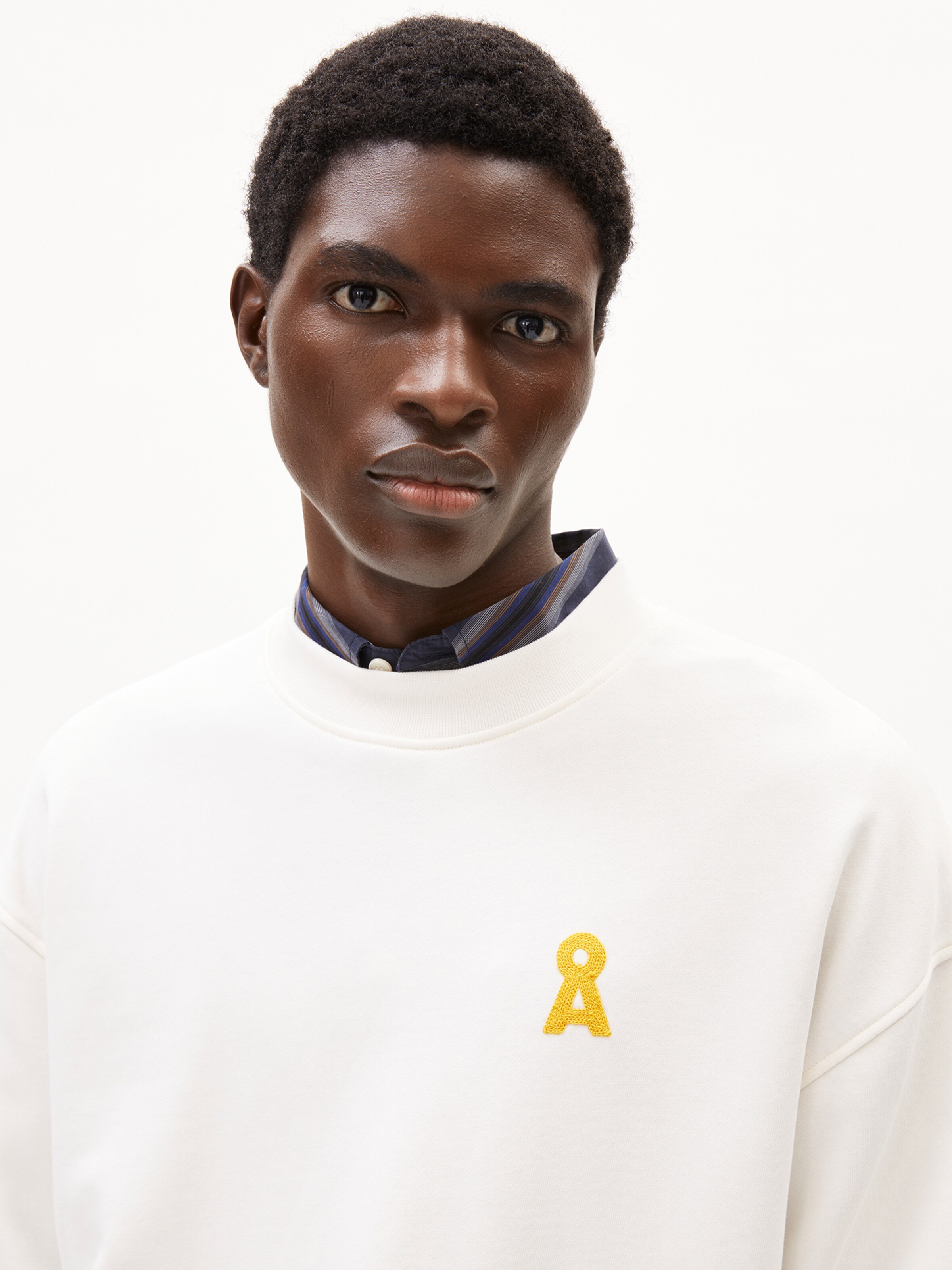 ARMEDANGELS Sweatshirt 'EMAAL CREWNECK ICONIC Å' in Beige