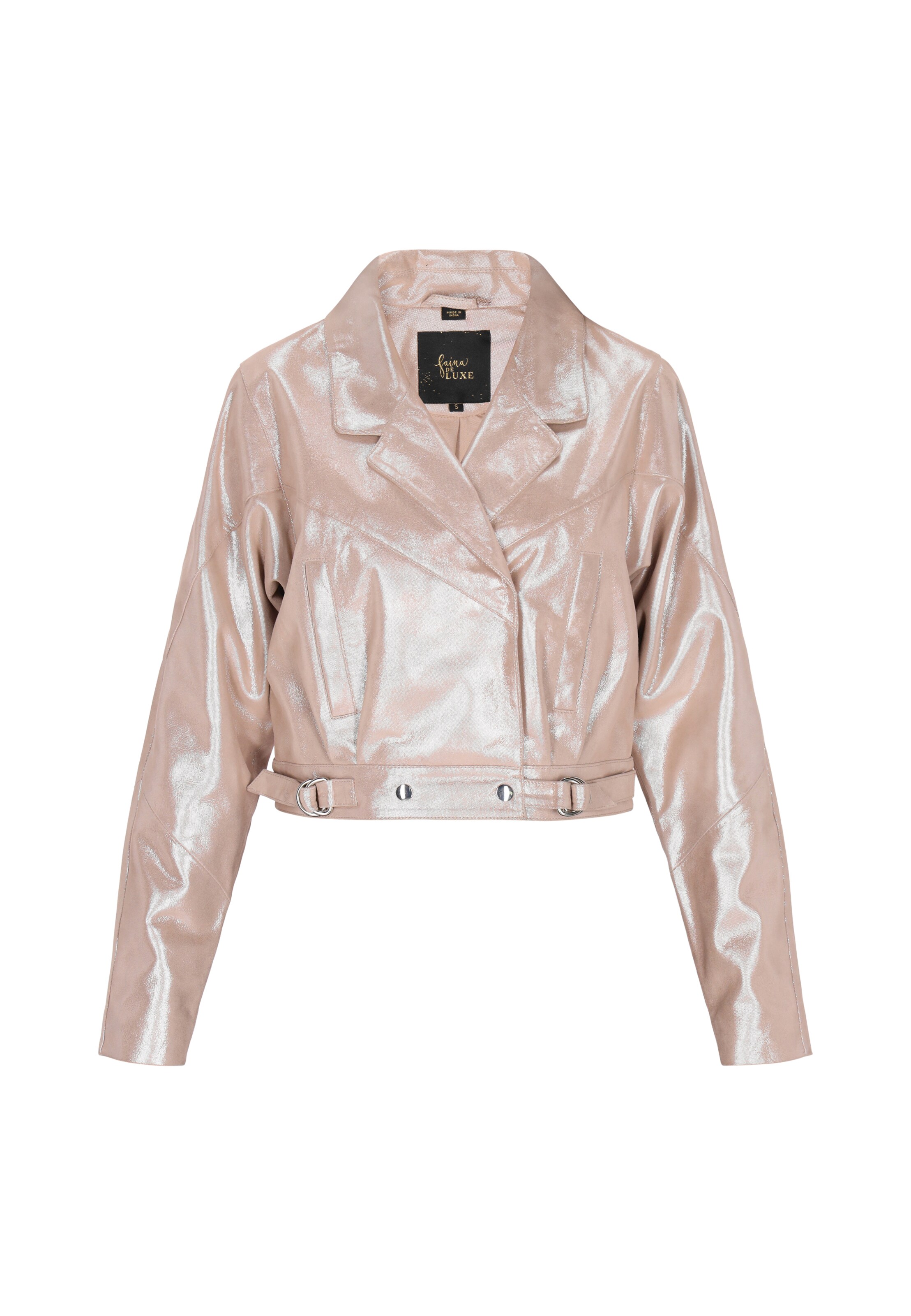 faina Φθινοπωρινό και ανοιξιάτικο μπουφάν σε ροζ: μπροστά