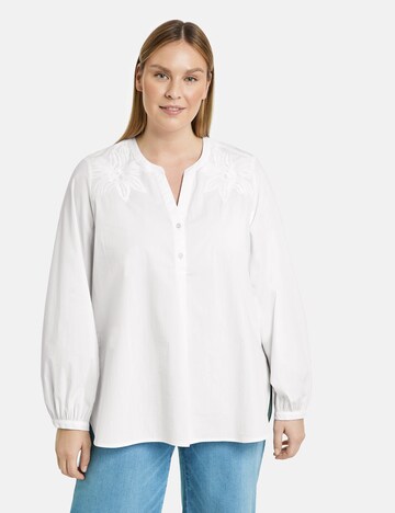 SAMOON Blouse in White: front