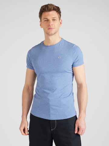 Tommy Jeans Shirt 'Jaspe' in Blue: front