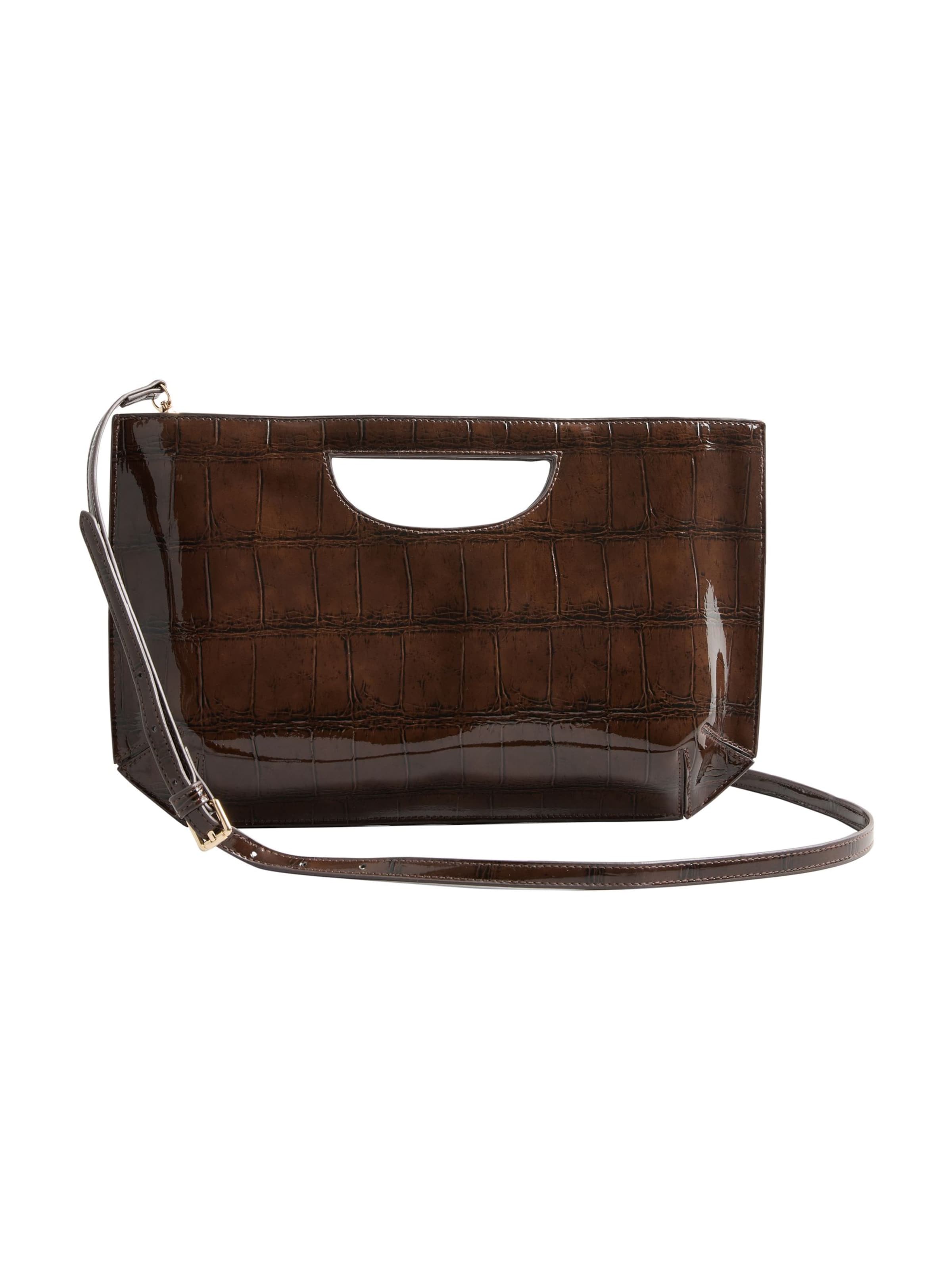 Friends Like These Clutch in Brown: front
