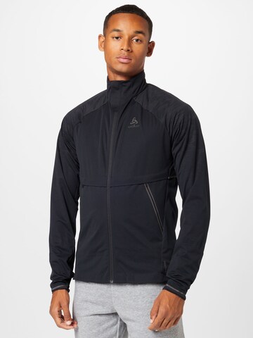 ODLO Athletic Jacket in Black: front