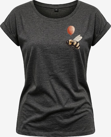 MAKAYA Shirt 'Flughilfe' in Grey: front