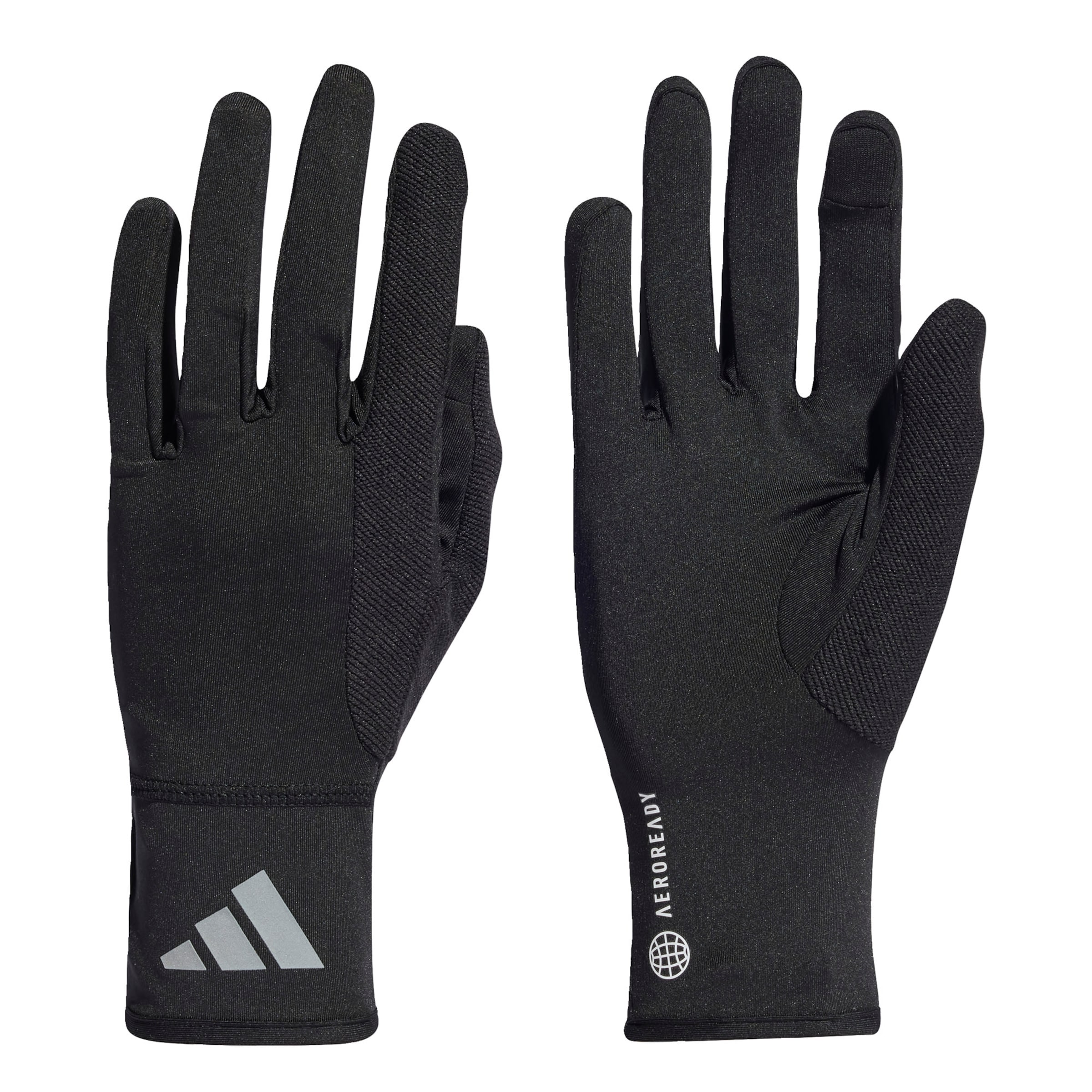 ADIDAS PERFORMANCE Athletic Gloves in Black: front