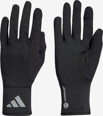 ADIDAS PERFORMANCE Athletic Gloves in Black: front