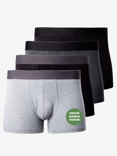 Occulto Boxers 'Bambus Bryan' en gris / anthracite / noir, Vue avec produit