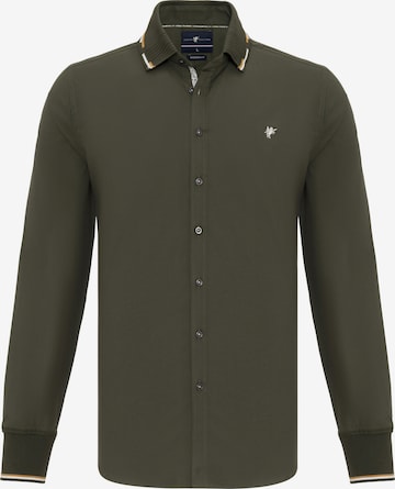 DENIM CULTURE - Ajuste regular Camisa 'Mauro' en verde: frente