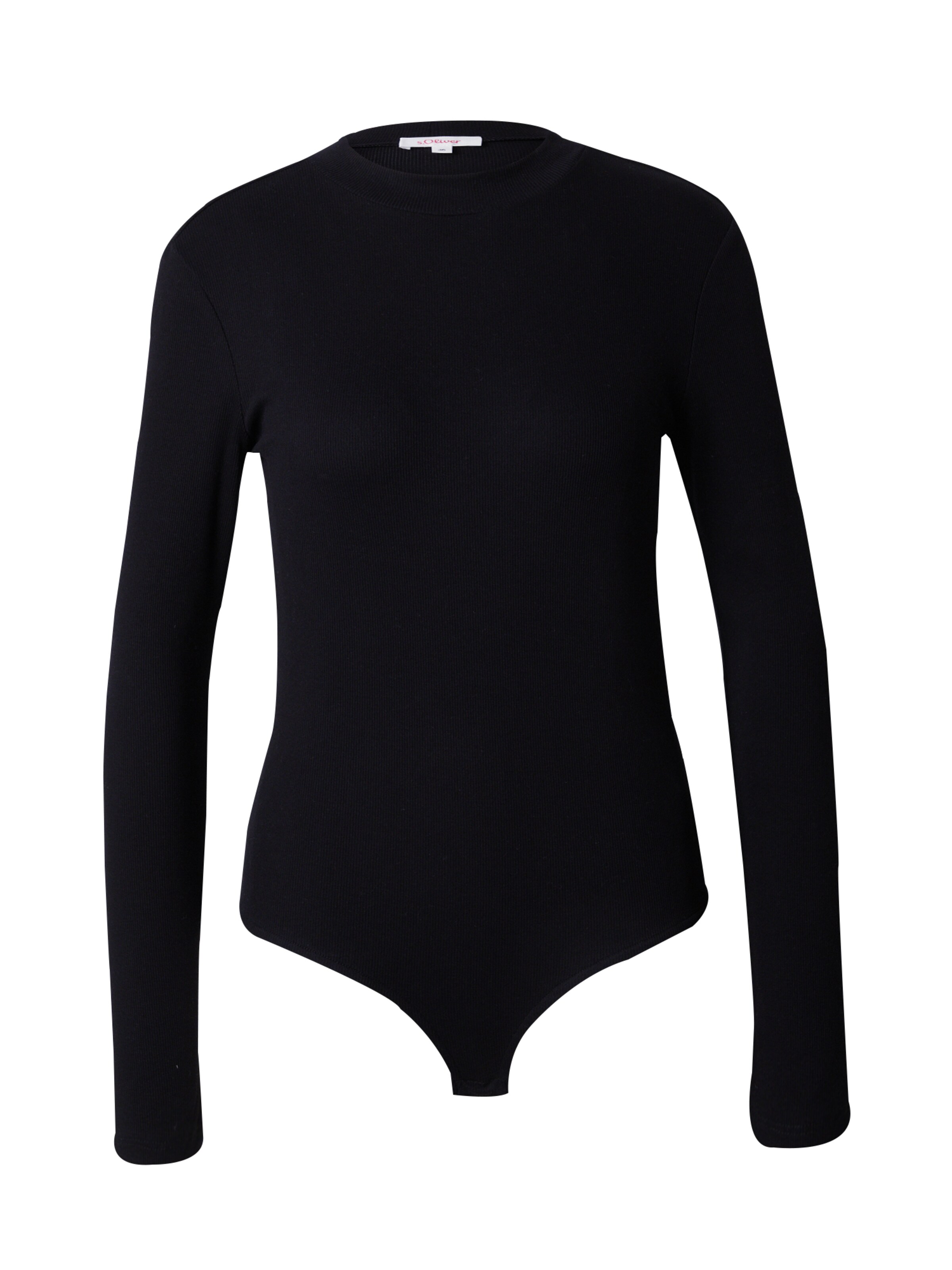 s.Oliver Shirt body in Zwart: voorkant