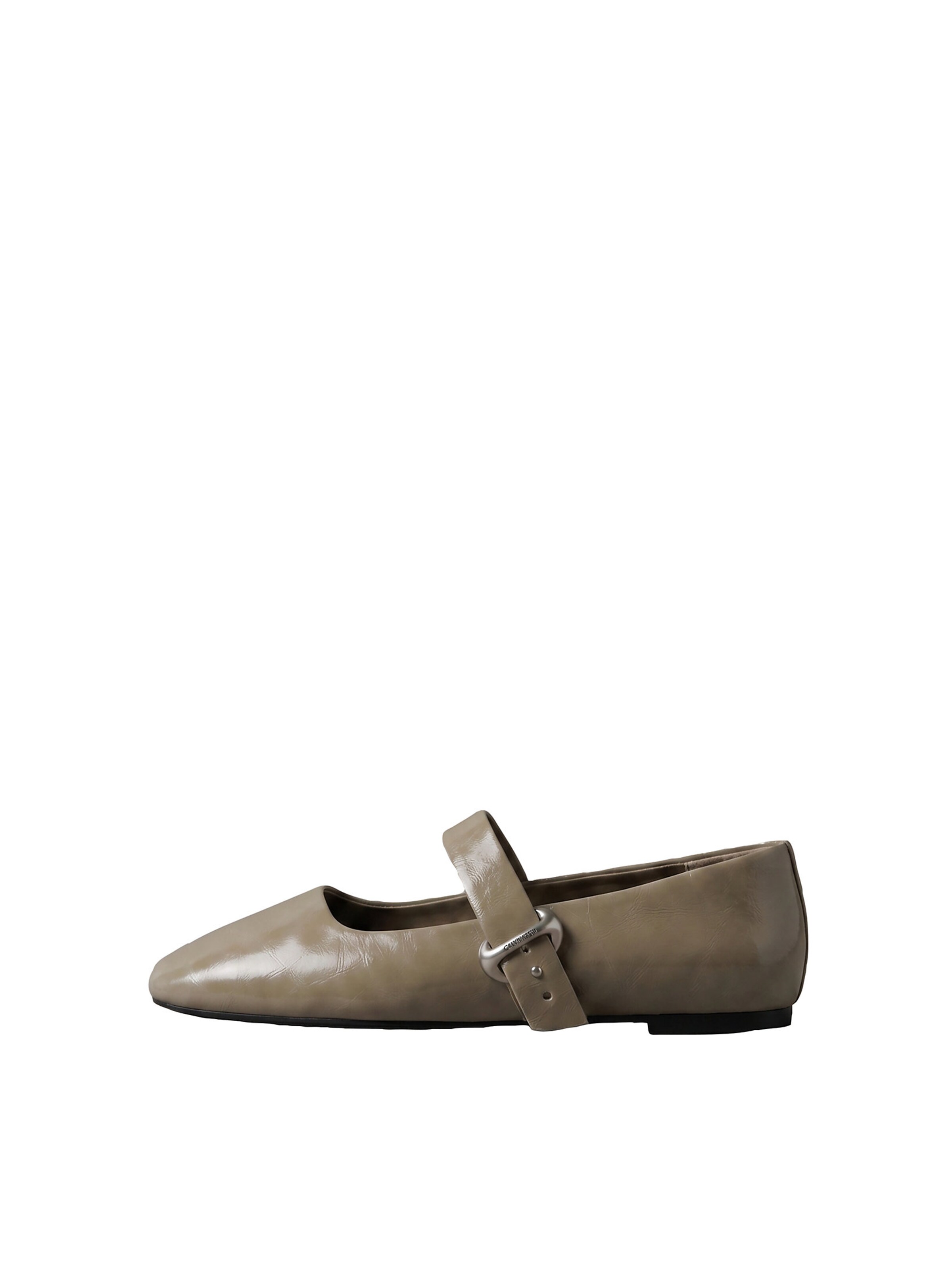 Calvin Klein Ballet Flats with Strap in Green: front