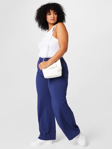 ONLY Carmakoma Wide leg Pleated Pants 'Carol' in Blue