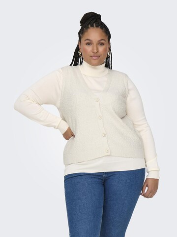 ONLY Carmakoma - Chaleco 'CARAlvilda' en blanco: frente