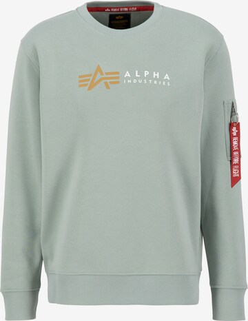 ALPHA INDUSTRIES Sweatshirt i grön: framsida