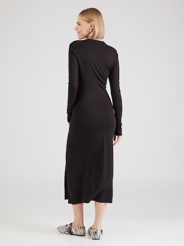 DKNY Strikkjole i sort: tilbage