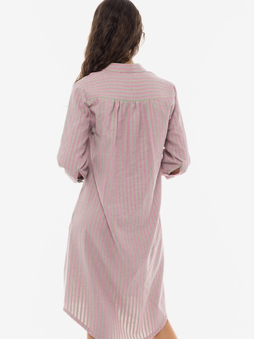 Pink LabelLjetna haljina 'BEACHWEAR STRIPE PINK GREEN' - roza boja